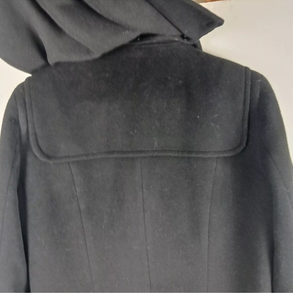 Calvin Klein Wool blend black clip/zipper front closure detachable hoodie coat 6 - Picture 12 of 13